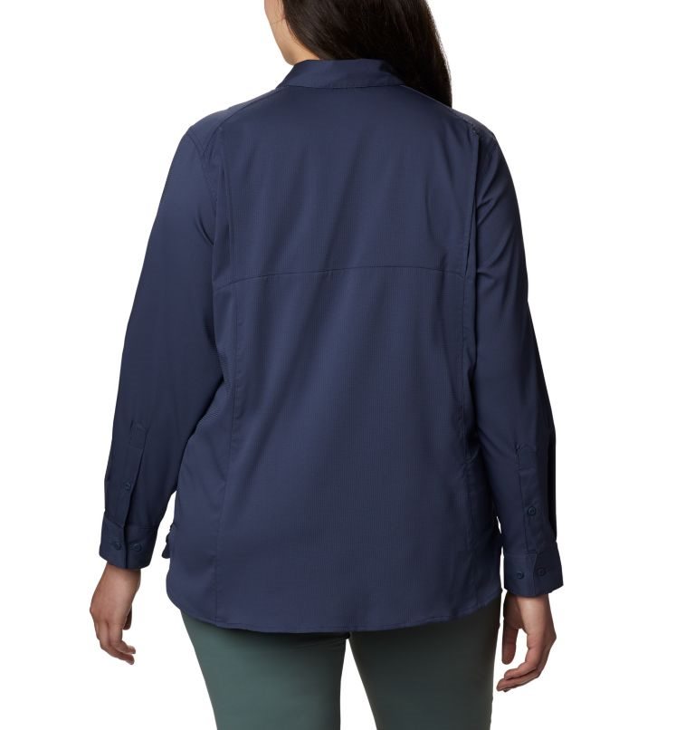 Women's Columbia Silver Ridge Lite Long Sleeve Shirts Navy | Plus Size CA-O3864